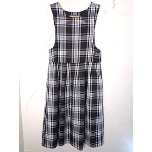 Y2K 90s Bryn Connelly  Plaid‎ Jumper Dress Size 10 Petite USA Modest Teacher